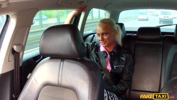 Slutty Pigtailed Blonde Explores Cabbie's Cock And Balls - oral sex - xhand.com on gratiscinema.com