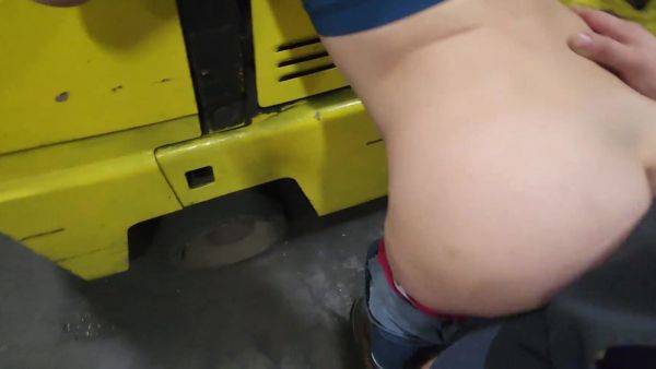 Sexy Co-Worker Gets Roughly Fucked on Forklift with Deep Creampie - anysex.com on gratiscinema.com