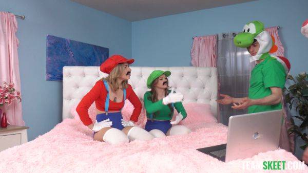 Mario Bros role play perversions lead teen sluts to insane sex - xbabe.com on gratiscinema.com