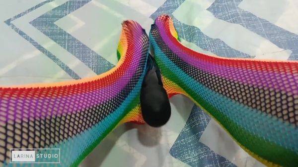 Foot Fetish With Sexy Colored Stockings - upornia.com - Colombia on gratiscinema.com