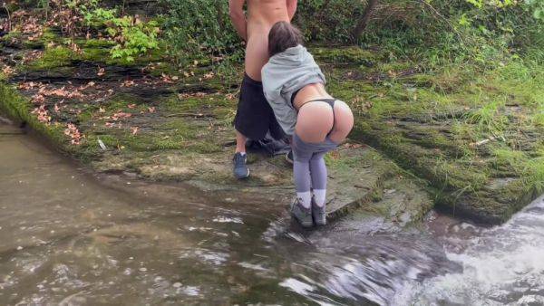 Hot Hiker Gets Fucked In The Woods By The River! - hclips.com on gratiscinema.com