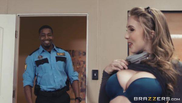 Black security guard fucks sexy redhead chick in the library - xtits.com on gratiscinema.com