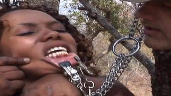 Super Hot Curly Black Babe Tied Up And Roughly Teased By Two Dominant Massive Dicks - txxx.com on gratiscinema.com