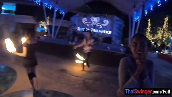 Amateur couple watches a fire show and has hot sex once back in the hotel - hotmovs.com - Thailand on gratiscinema.com