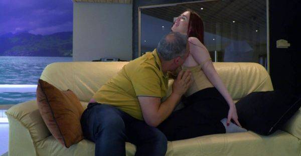 Alluring redhead loves getting intimate with her curious stepdad - alphaporno.com on gratiscinema.com