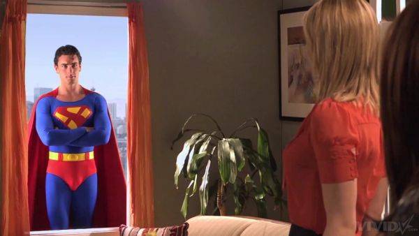 Superman's cock makes earth MILFs go crazy and crave his cumshot - anysex.com on gratiscinema.com