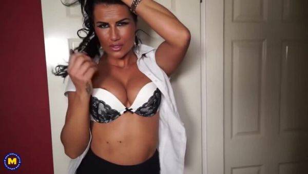 British MILF Katie K with Big Tits and Stockings - Solo Play - porntry.com - Britain on gratiscinema.com