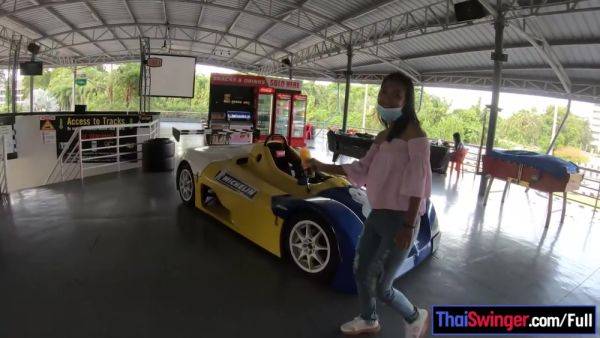 Cute Thai amateur teen girlfriend go karting and recorded on video after - hotmovs.com - Thailand on gratiscinema.com