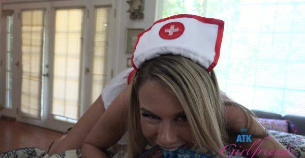 Cute babe in nurse uniform tries cock in every hole while sharing the best POV - alphaporno.com on gratiscinema.com