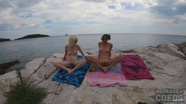 Naked Beach Day On Vacation In Croatia Enjoying Sun On Both Ingrida And Miss Pussycat - hotmovs.com - Croatia on gratiscinema.com