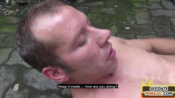 Facial mature slut 3some fucked outdoor on public place - hotmovs.com on gratiscinema.com