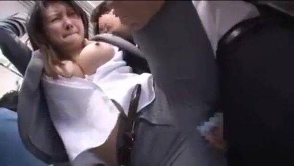 She takes out her tits, rubs them, gives her a hand job, and cums inside her. - senzuri.tube on gratiscinema.com