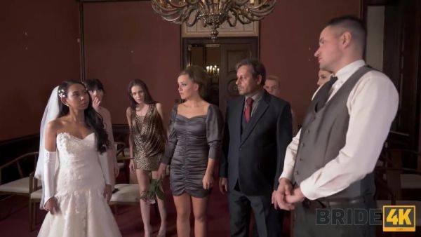 BRIDE4K. Small cheap wedding turns into public fucking action of the brides - hotmovs.com on gratiscinema.com