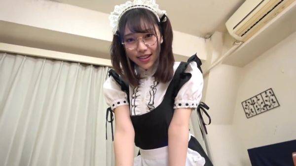 She gets fucked in the face and gets on the desk wearing a maid costume, and her panties are peeked out from below. - senzuri.tube on gratiscinema.com