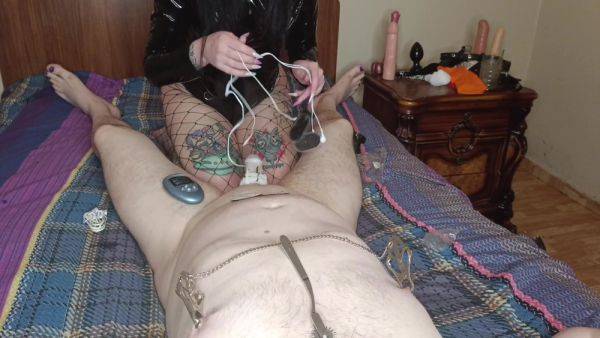 Fun Bdsm Game With Nipples And Electric Shock On Balls. Cbt - hclips.com on gratiscinema.com