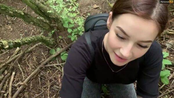 German teen gives risky bj in the woods - Amateur POV - anysex.com - Germany on gratiscinema.com