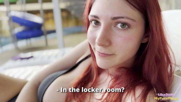 Redhead Stranger Gives Intense Blowjob and Ride in Locker Room - LikaBusy - veryfreeporn.com on gratiscinema.com