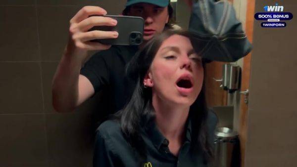 Risky Public Sex In The Toilet Fucked A Mcdonalds Worker Because Of Spilled Soda! - Eva Soda - hclips.com on gratiscinema.com