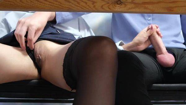It's boring in class as always, so I'll touch my hot classmate at the desk - anysex.com on gratiscinema.com