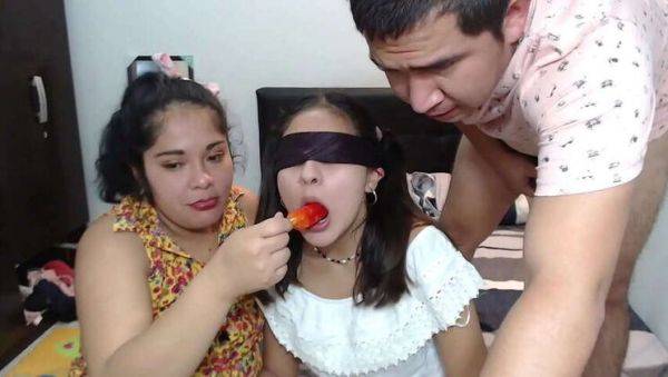 A Sizzling Latina's First Time Trying a Cock, Blindfolded in Amateur Lingerie - veryfreeporn.com on gratiscinema.com