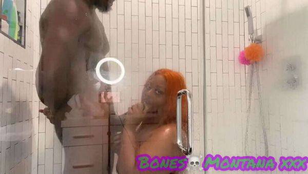 Ebony BBW Shower Fun with Juicy T & Bones Montana - veryfreeporn.com on gratiscinema.com