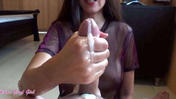 Asian Good Girl's Handjob Compilation 2 - Big White Cock & Oil - porntry.com - Thailand on gratiscinema.com