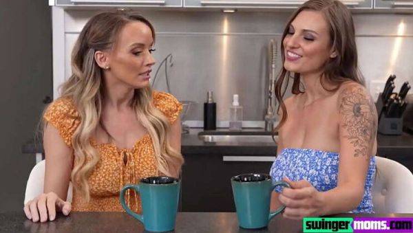 Stepmom Pristine Edge and Kenzie Love: Lesbian Encounter Caught on Tape for Stepson Threesome - porntry.com on gratiscinema.com